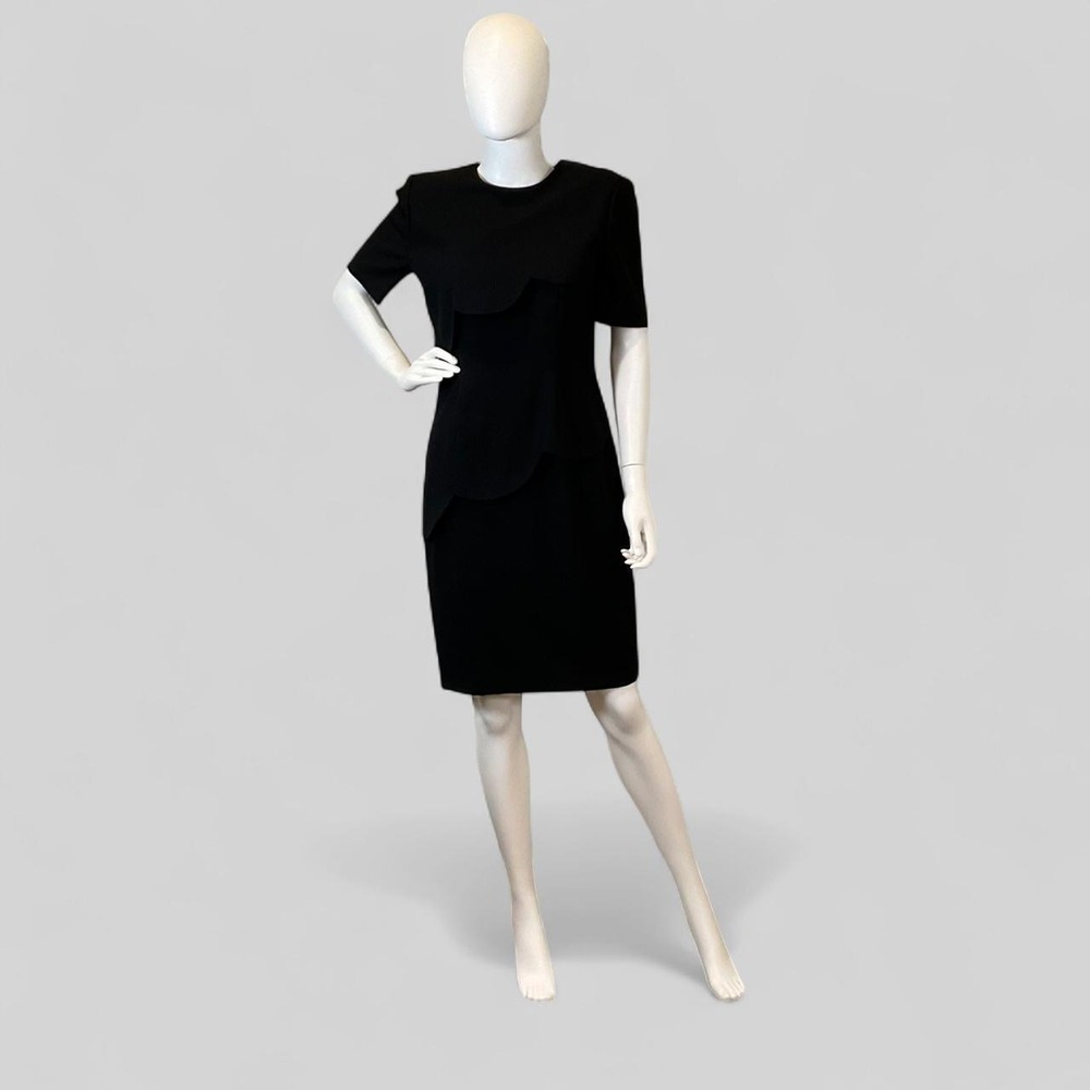 Kathryn Conover Vintage Black‎ Layered Sheath Dress | Cocktail Dress | Size 6